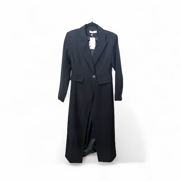 Commense Black Collar Pocket Blazer Coat NWT Size Large - Picture 4 of 12